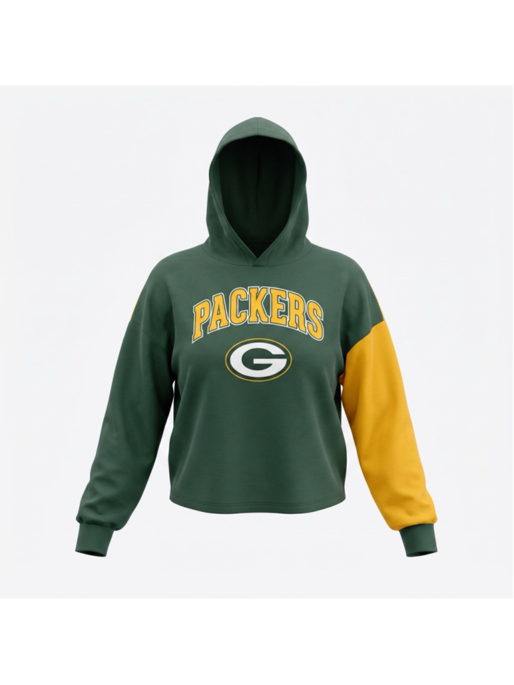 Green Bay Packers Hoodie Green Yellow Power Move Starter Football NFL Womens L